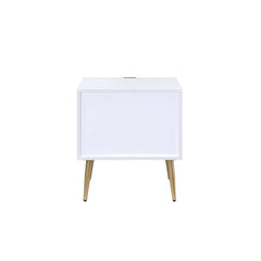 Maisey II - Nightstand - White & Gold