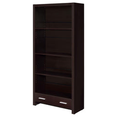 Skylar - 5-Shelf Bookcase With Drawer - Cappuccino