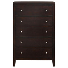 Carlton - 5-Drawer Rectangular Chest - Cappuccino