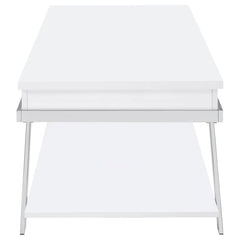 Marcia - Rectangular Lift Top Coffee Table - White High Gloss