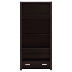 Skylar - 5-Shelf Bookcase With Drawer - Cappuccino