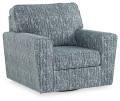 Aterburm - Twilight - Swivel Accent Chair