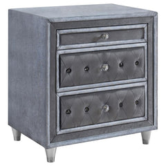 Antonella - 3-Drawer Upholstered Nightstand