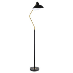 Lucien - Dome Shade Metal Task Floor Lamp - Black