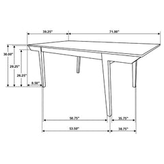 Nogales - Rectangular Wood Dining Table - Off White