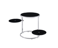 Lynch - Accent Table - Black & Chrome Finish