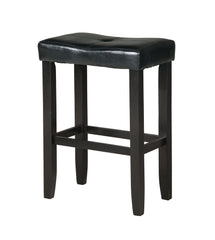 Micha - Stool (Set of 2) - Black PU & Black