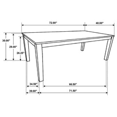 Hollis - Rectangular Wood Dining Table - Brown