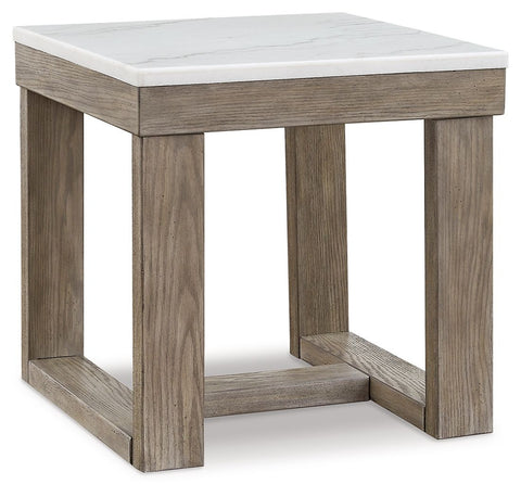 Loyaska - Brown / Ivory - Square End Table