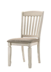 Fedele - Side Chair (Set of 2) - Tan Fabric & Cream Finish