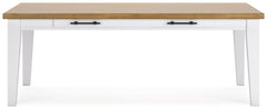 Ashbryn - White / Natural - Rectangular Dining Room Table