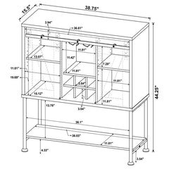 Claremont - Sliding Door Home Bar Wine Cabinet - Gray Driftwood