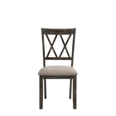 Claudia II - Side Chair (Set of 2) - Fabric & Weathered Gray