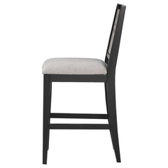 Elodie - Wood Counter Chair (Set of 2) - Gray And Black