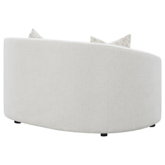 Rainn - Upholstered Tight Back Loveseat - Latte