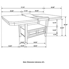 Prentiss - Extension Counter Dining Table - Cappuccino