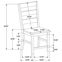 Newport - Ladder Back Wood Dining Side Chair (Set of 2) - Black