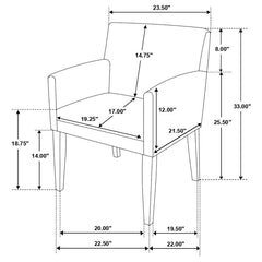 Catherine - Upholstered Dining Arm Chair (Set of 2) - Gray