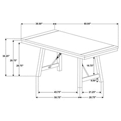 Newport - Rectangular Wood Trestle Dining Table - Black