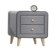 Valda - Nightstand - Light Gray Fabric