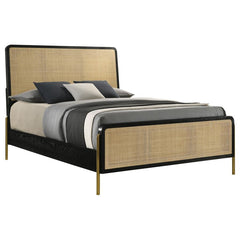 Arini - Bed With Woven Rattan Headboard