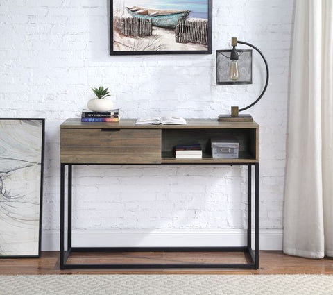 Galeno - Writing Desk - Rustic Oak & Black Finish