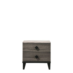 Avantika - Nightstand - Faux Marble & Rustic Gray Oak