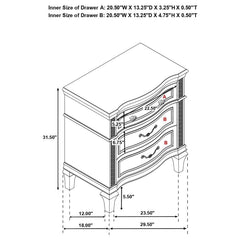 Evangeline - Storage Bedroom Set With LED Headboard