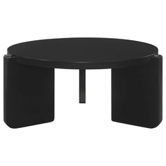 Cordova - Round Solid Wood Coffee Table - Black