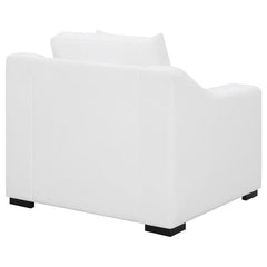 Ashlyn - Upholstered Sloped Arm Accent Chair - White