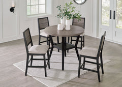 Corloda - Black / Gray - Round Counter Table Set (Set of 5)