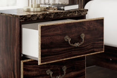 Glosmount - Two-tone - Two Drawer Night Stand