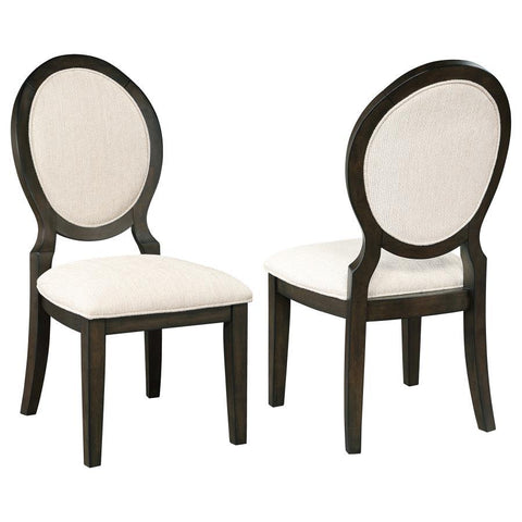 Twyla - Oval Back Dining Side Chair (Set of 2) - Dark Cocoa