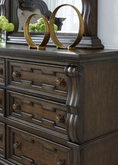 Maylee - Dark Brown - Dresser And Mirror