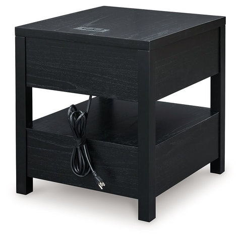 Winbardi - Black - Rectangular End Table