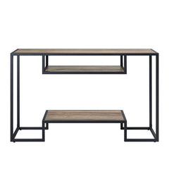 Idella - Console Table - Rustic Oak & Black Finish