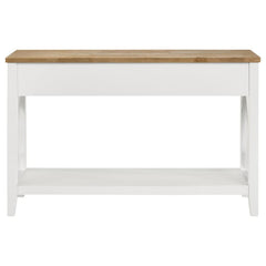 Hollis - 2-Drawer Wood Entryway Console Table - Brown And White