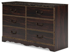 Glosmount - Two-tone - Six Drawer Dresser