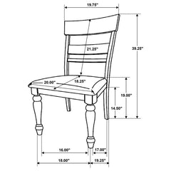 Bridget - Wood Dining Side Chair (Set of 2) - Charcoal