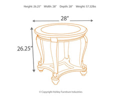 Norcastle - Dark Brown - Round End Table