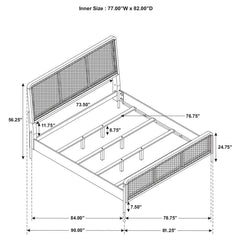 Arini - Bed With Woven Rattan Headboard