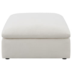 Hobson - Cushion Seat Ottoman - Off-White