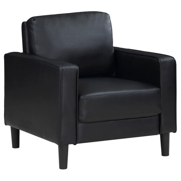 Ruth - Upholstered Track Arm Faux Leather Accent Chair