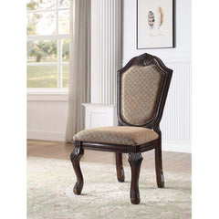 Chateau De Ville - Side Chair (Set of 2) - Fabric & Espresso Finish