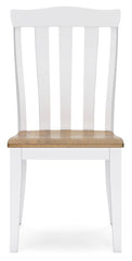 Ashbryn - White / Natural - Dining Room Side Chair (Set of 2)