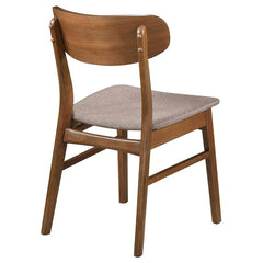 Dortch - Dining Side Chair (Set of 2) - Walnut And Brown