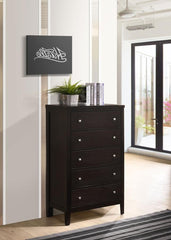 Carlton - 5-Drawer Rectangular Chest - Cappuccino