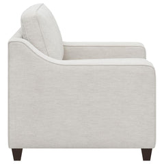 Christine - Upholstered Sloped Arm Accent Chair - Beige