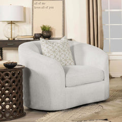 Rainn - Boucle Upholstered Sloped Arm Accent Chair - Latte