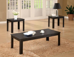 Elias - 3 Piece Engineered Wood Coffee Table Set - Black